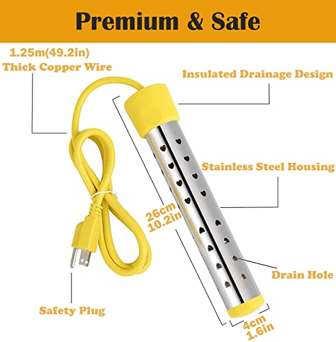 Portable 304 Stainless Steel Immersion Water Heater U929710