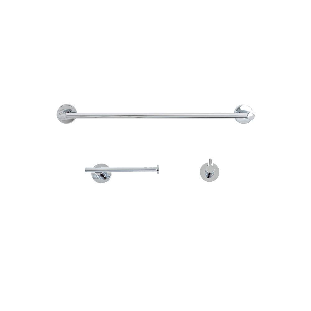 Chrome 3-Piece Bath Hardware Set B10052