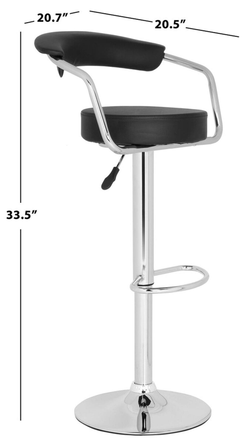 White Swivel Bar Stool R212