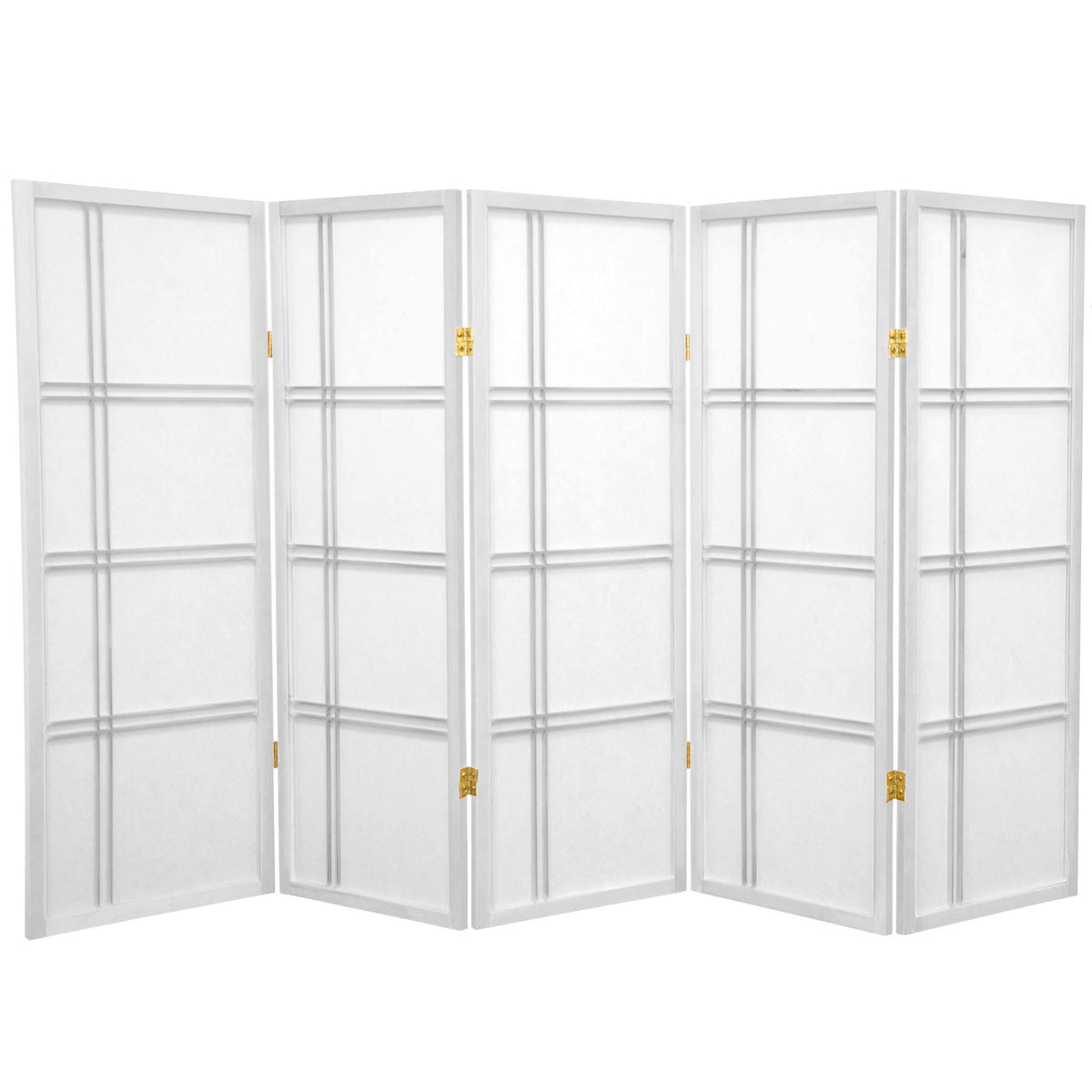 White 5 Panel Shoji Screen P937225