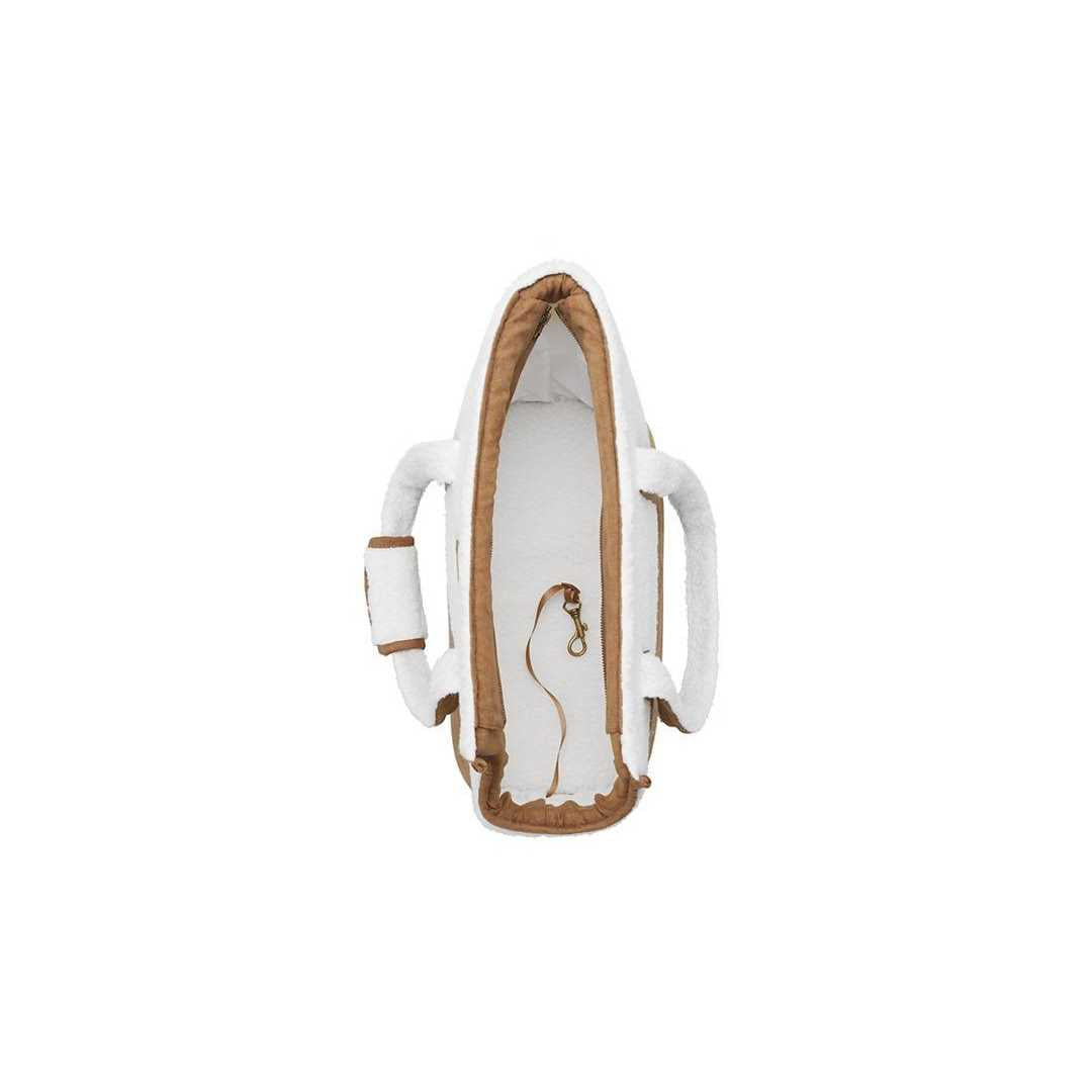 Faux Suede & Sherpa Pet Carrier X51462