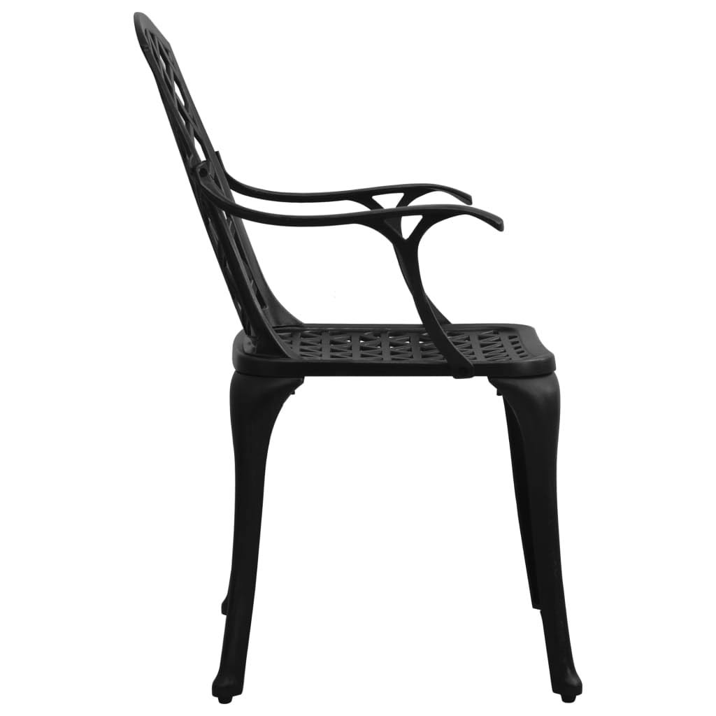 5 Piece Cast Aluminum Black Bistro Set K23473