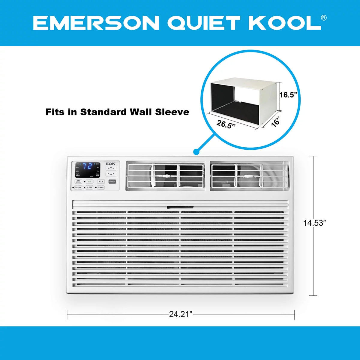 8,000 BTU Through-the-Wall Air Conditioner with Remote, White H694