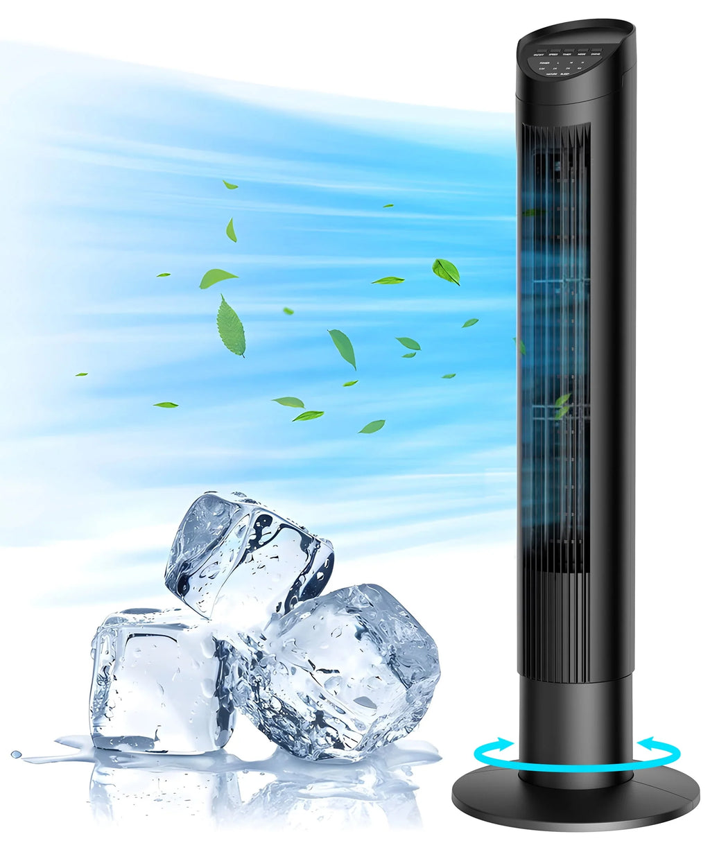 35 Standing Floor Fan with Remote, 3 Speeds, 3 Modes, 8H Timer I983562