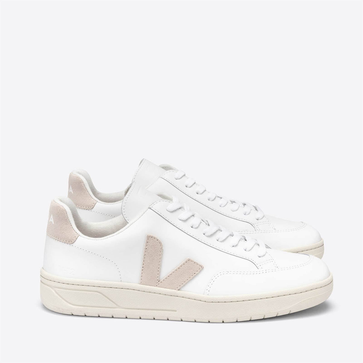 White Sable Leather Sneakers Z16967