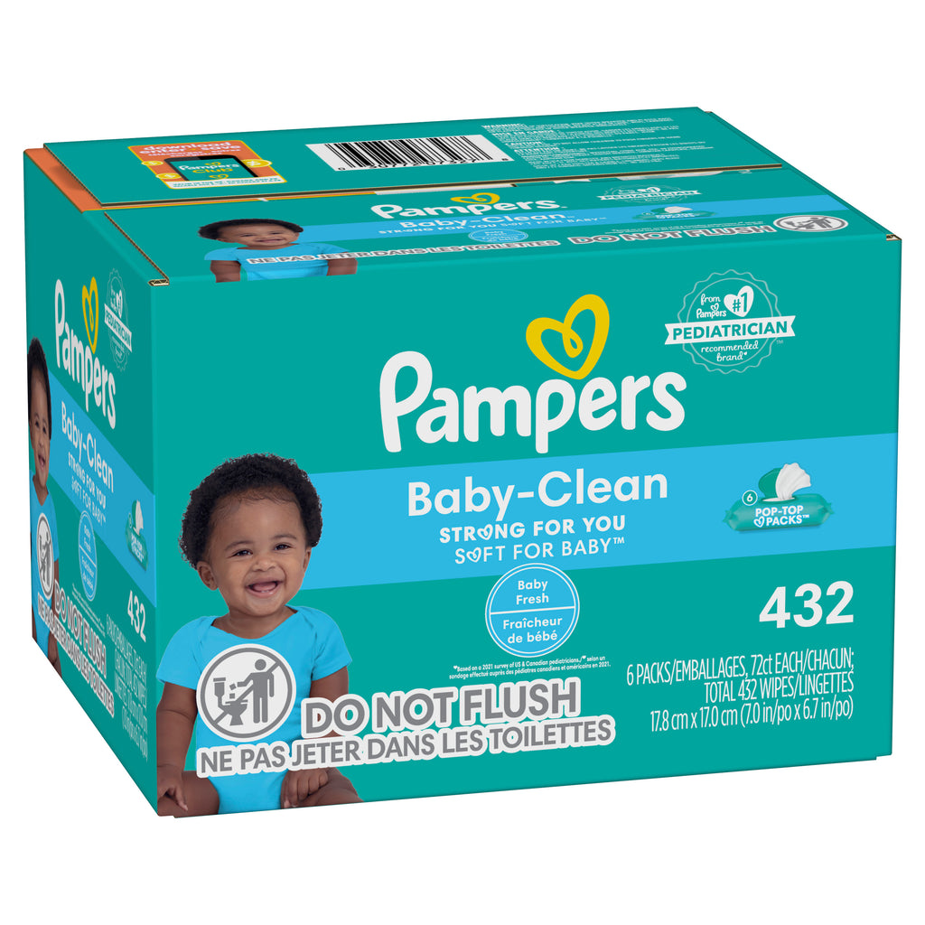 Baby Fresh Scented Pop-Top Wipes 432 Count P136227