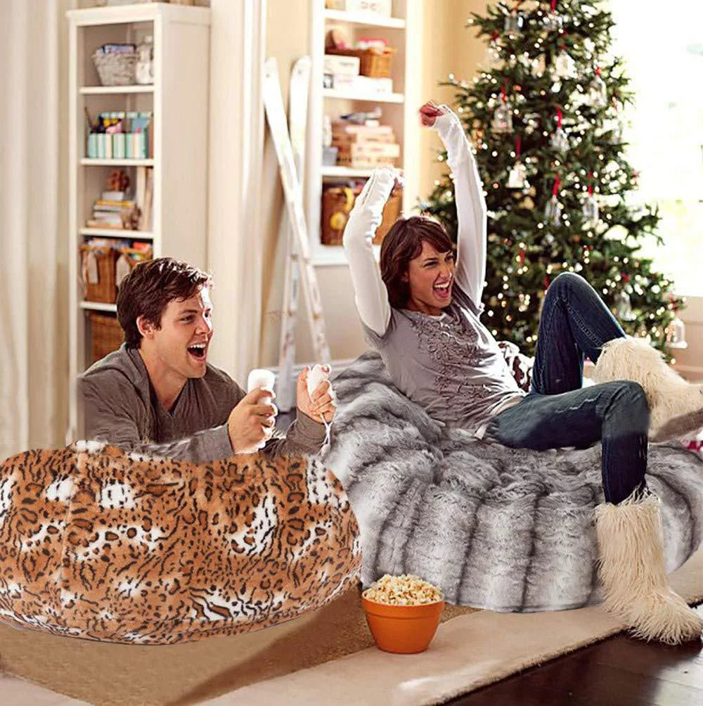 3ft Plush Furry Bean Bag Chair Sofa W347