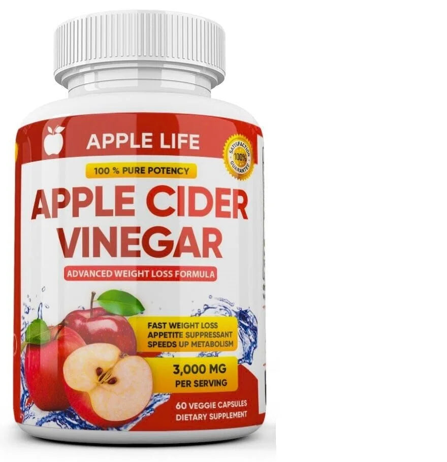 Apple Cider Vinegar 3000mg 60 Capsules 3 Pack B744