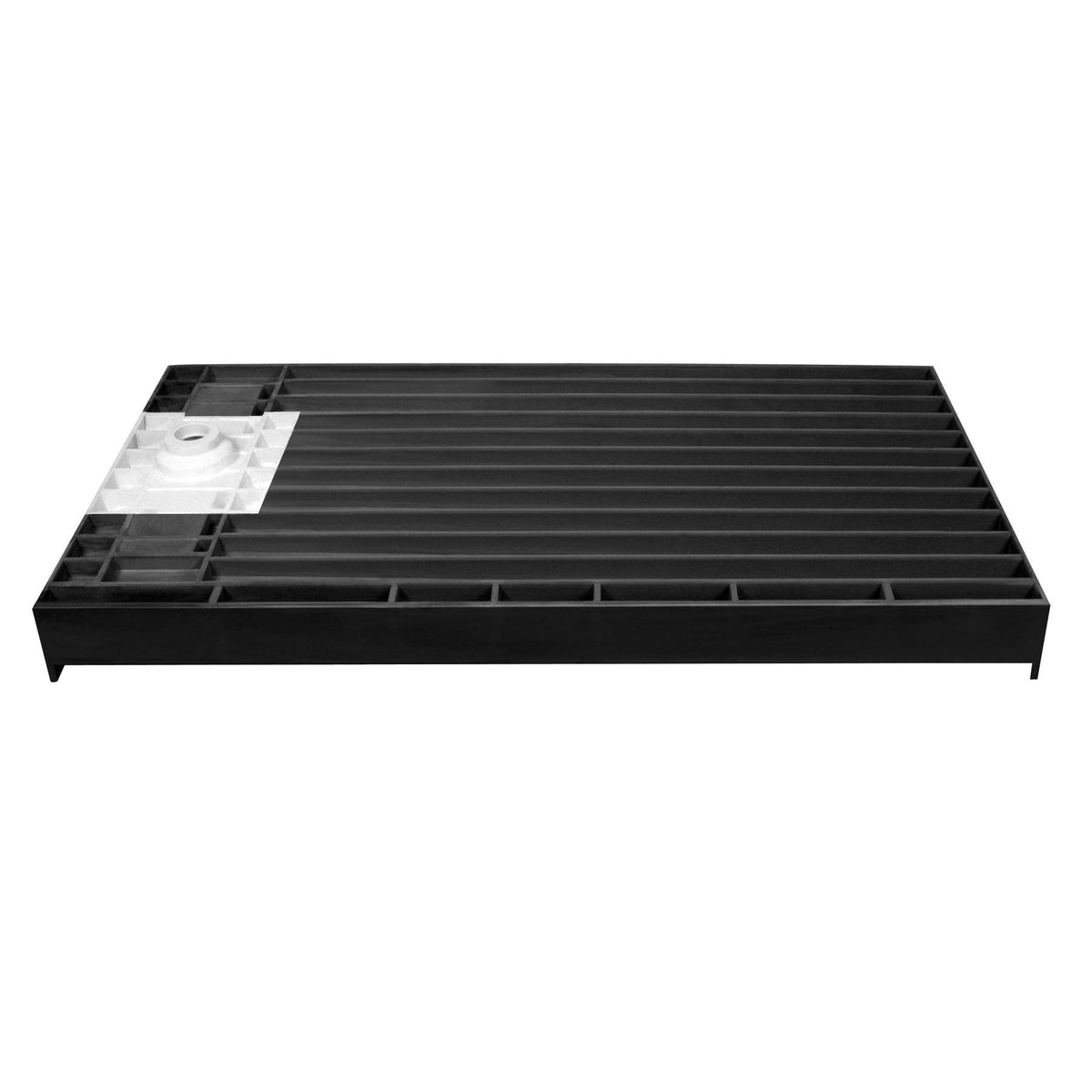 Trench Shower Pan, 42x22 W x 36x22 D, Brushed Nickel P8842