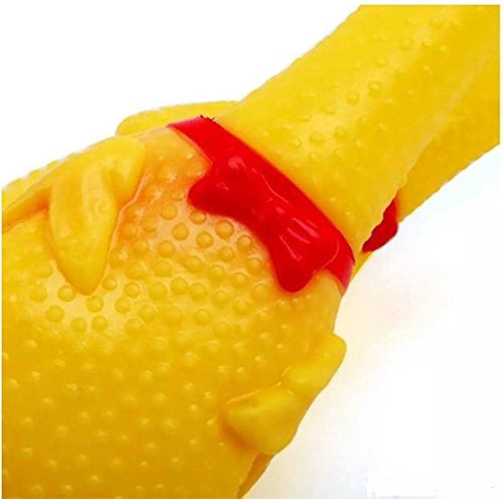 2 Pack Large Rubber Chicken Toy 12 inch R474