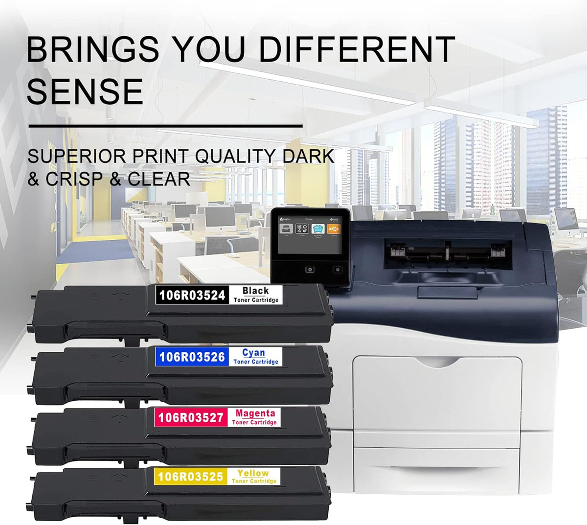 4 PK Toner Cartridge Replacement for Xerox C400 C405 Printer I757554