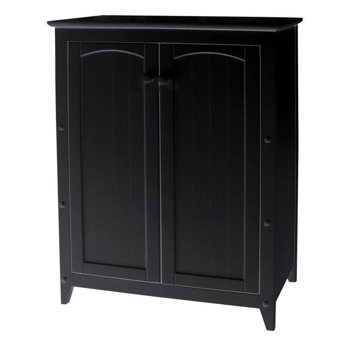 2-Door 3 Shelves Wood Storage Cabinet in Black P630