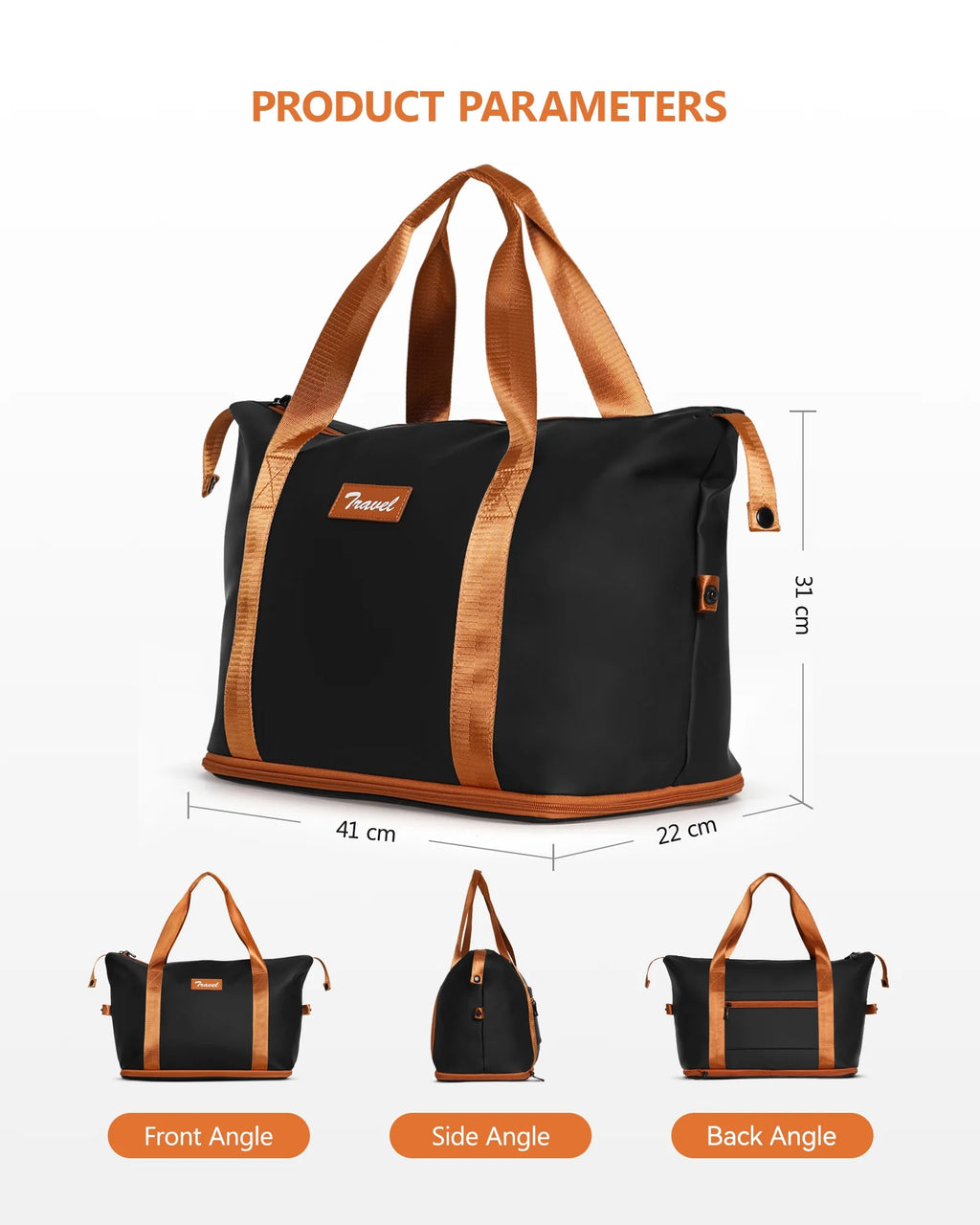 20" Expandable Carry on Luggage Lightweight Suitcase with Duffle Bag R635