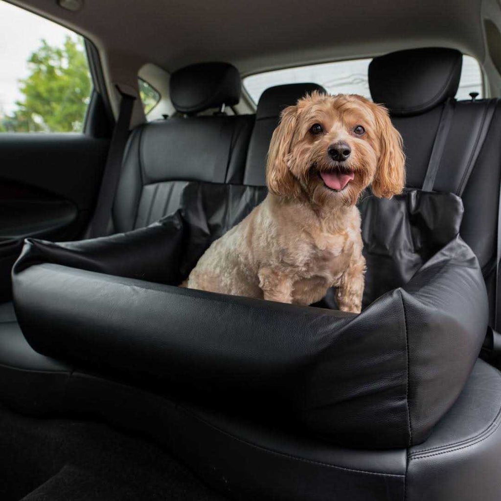 Faux Leather Memory Foam Dog Car Bed H80644